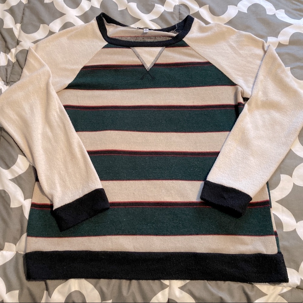 Knit baseball style sweater